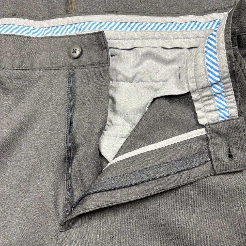 FootJoy‎ Mens Performance Golf Pants Gray Stretch Flat Front Trousers Size 34x30